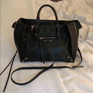 Balenciaga Mini A4 Zip Around Papier (Black)